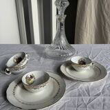 Vintage glass decanter in hot air balloon style H31 D18