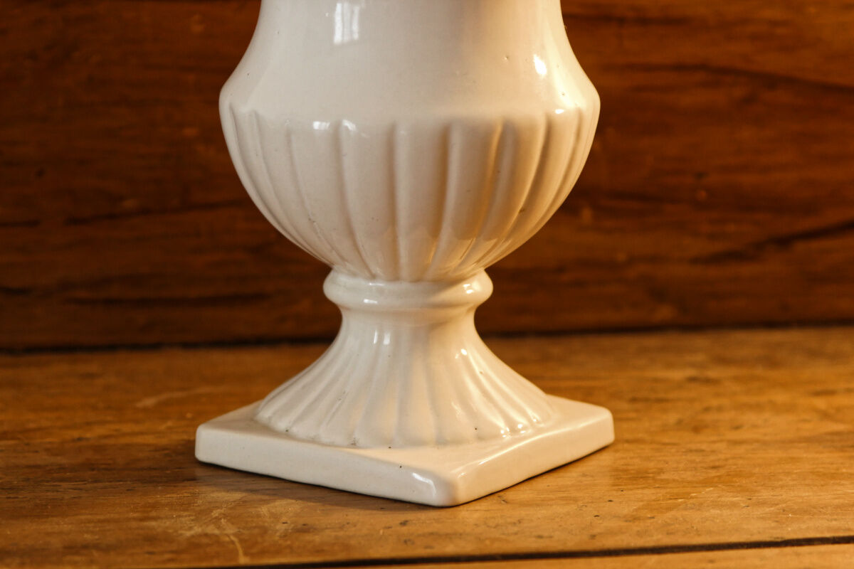 Ancient Medici vase in white porcelain