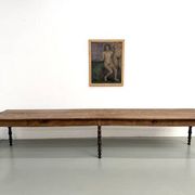 Table de ferme de 4 mètres en pin massif, vers 1900