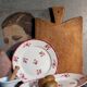 Cutting board in old solid wood