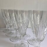 Champagne flutes, cut glass