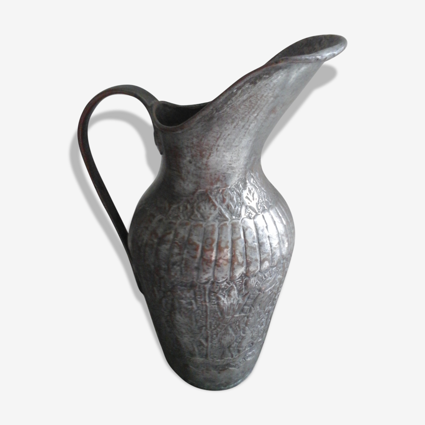 Vase broc métal ancien | Selency