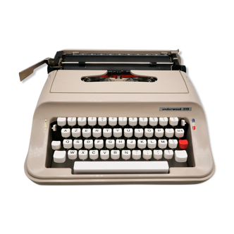 Underwood 319 beige typewriter revised new ribbon