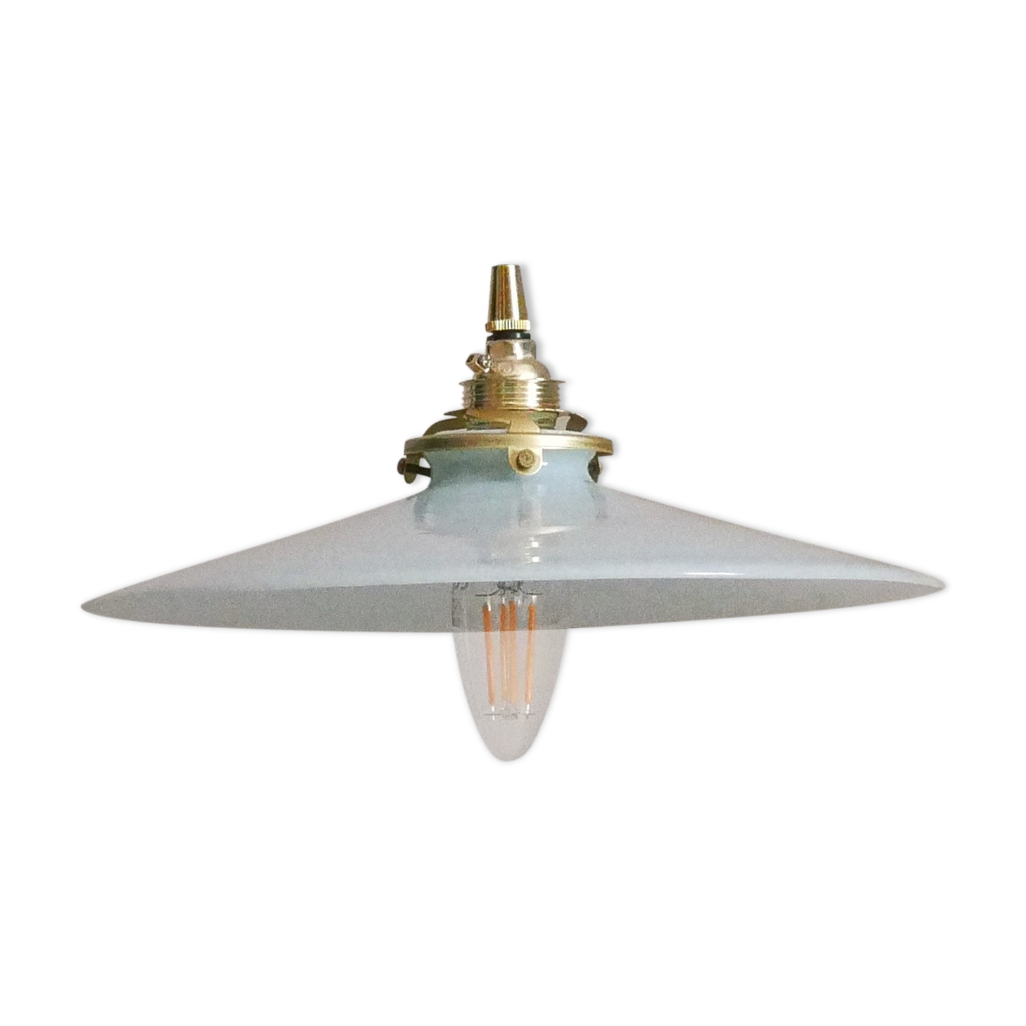 Suspension en opaline - mint - minimaliste