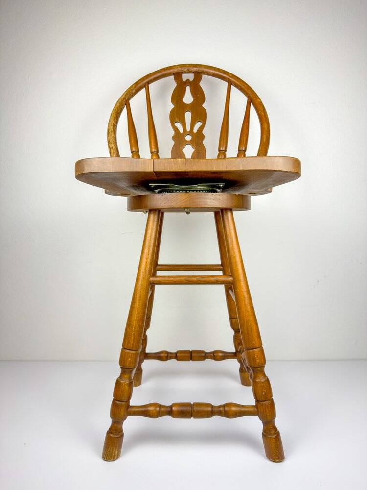 Vintage wooden bar chair, 1992
