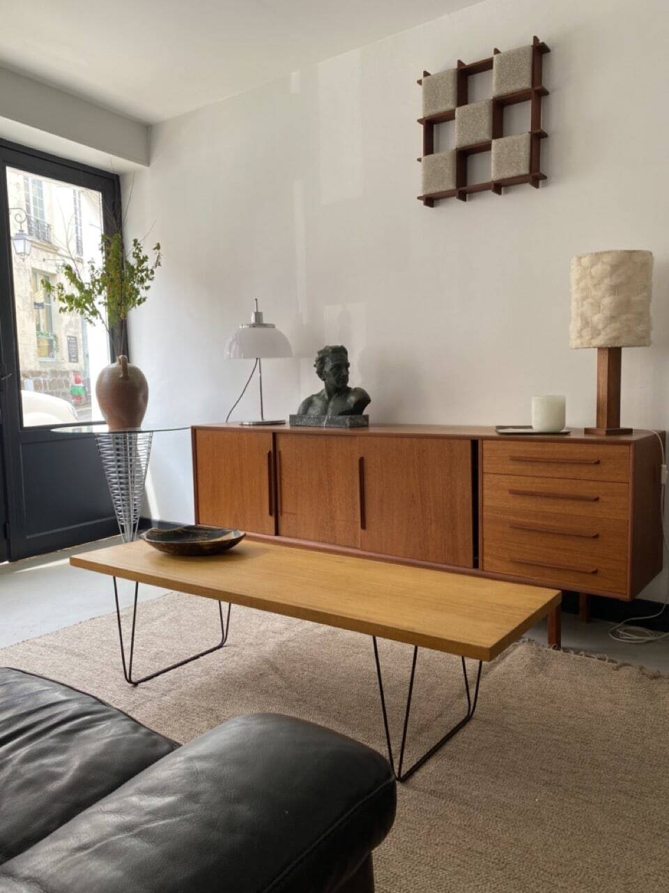 Table basse vintage Pierre Paulin "CM 191", Édition Thonet, 1970