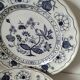 Trio of Castellania plates in Italian earthenware, vintage blue decoration