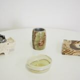 Smoking accessories in marble and onyx, 1970s, lot of 4