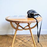 Rattan coffee table 60s