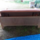 Skai orange convertible sofa 1950s