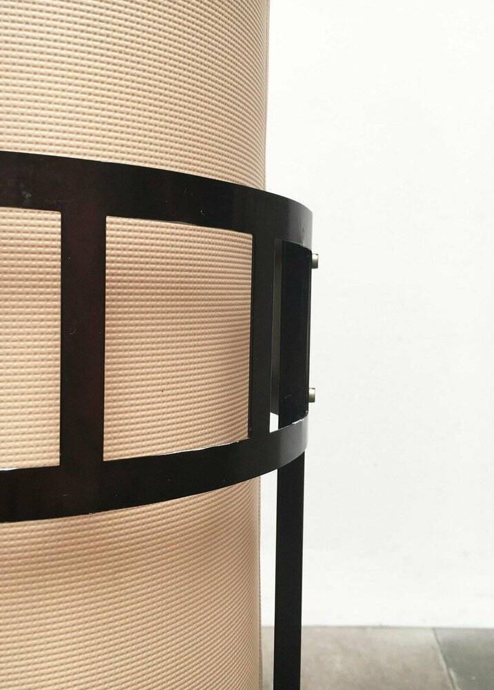 Mid-century tripod rocket floor lamp from the GDR of East Germany by Leuchtenbau Saller, 1960s.