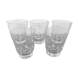 Set of 5 glasses engraved glass cup