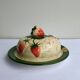Beurrier vintage en porcelaine décoration fraises