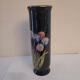 Black ceramic soliflore decorated with tulips - 1960s-1970s
