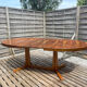 Oval table Baumann, two extensions, rosewood top.