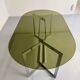 Vintage chrome and smoked glass table, 70s design, Paul Legeard DOM