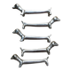 Set of five vintage basset hound knife holders