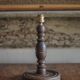 Wooden lamp, vintage turned wood lamp base, table lamp, living room lamp
