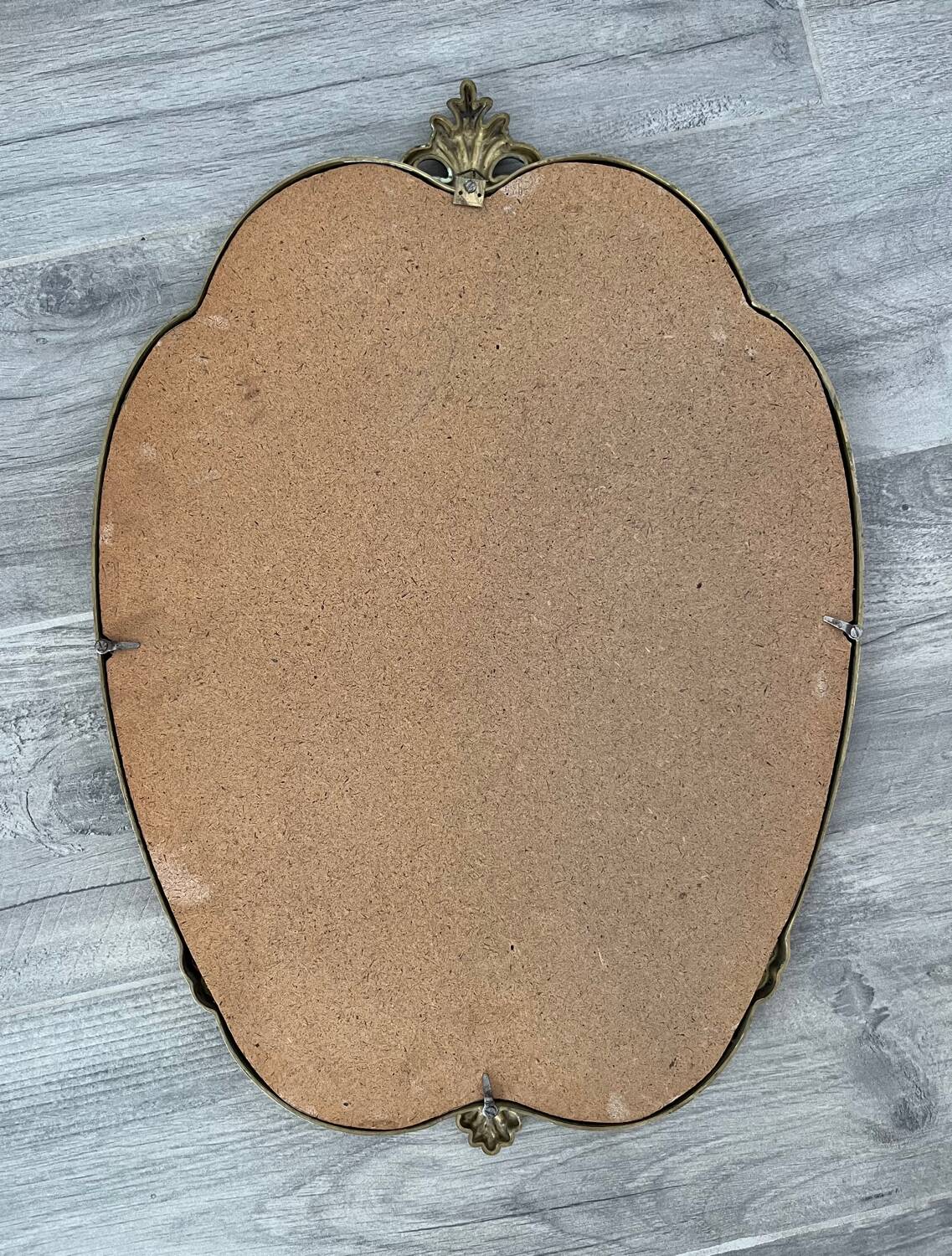 Vintage and rare gilt brass medallion/oblong/olave/rococo mirror