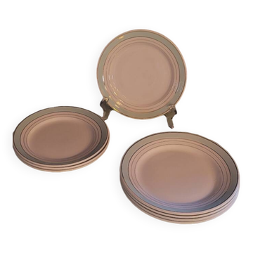 60's flat and dessert plate set