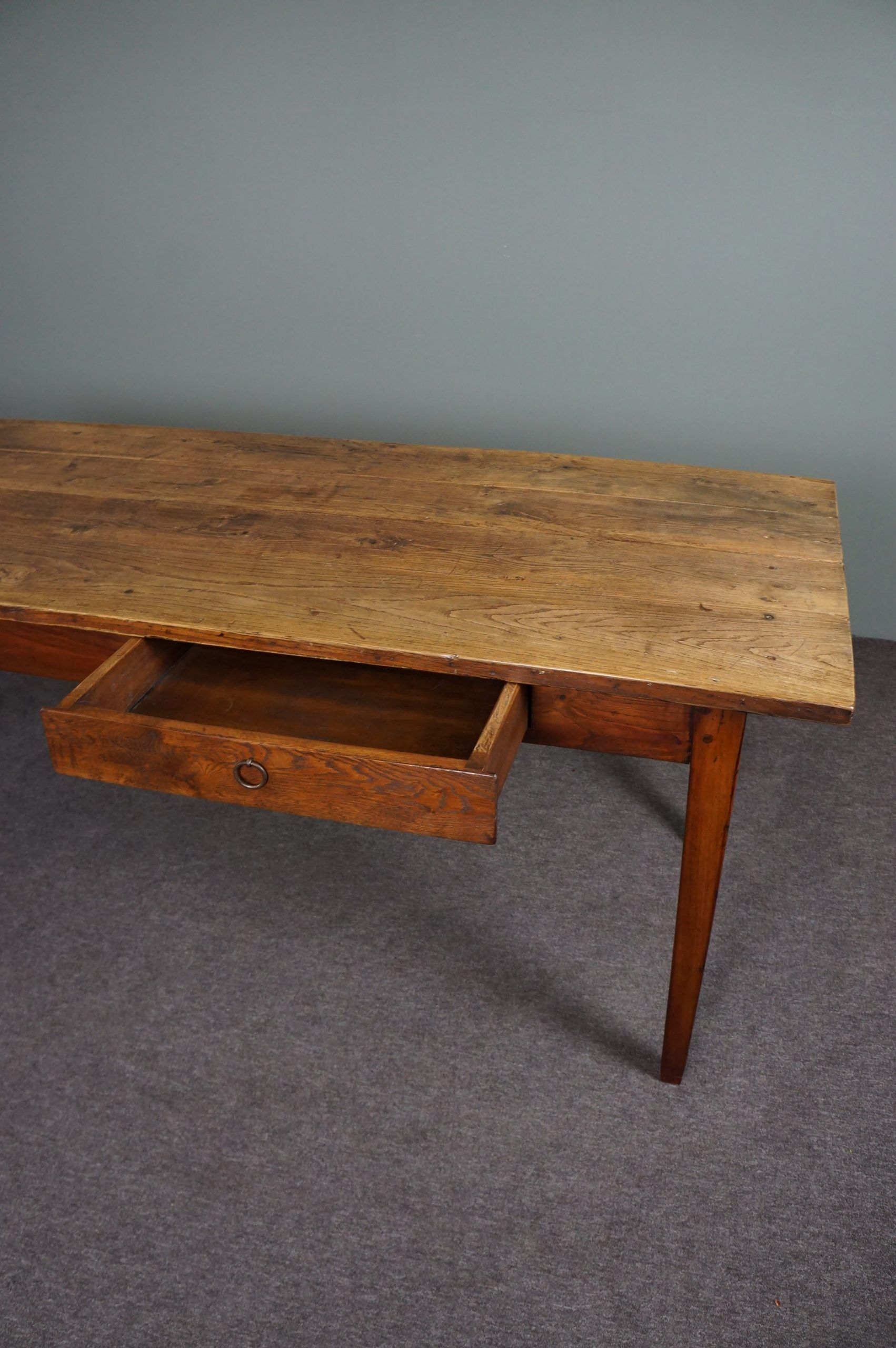 French farmhouse oak dining table circa 1880