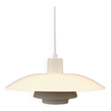 Older ph 4/3 hanging lamp, in white, with original orange suspension disk.