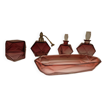Pink crystal bottles