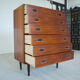Danish Mid-Century Rosewood 'Highboy' Chest Of Drawers.