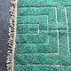 Handmade pure natural wool rug, size 150 x 250 cm