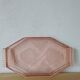 Art Deco pink pressed glass octagonal tray
