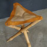 1950 leather folding stool
