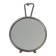 Small round barber-style mirror.