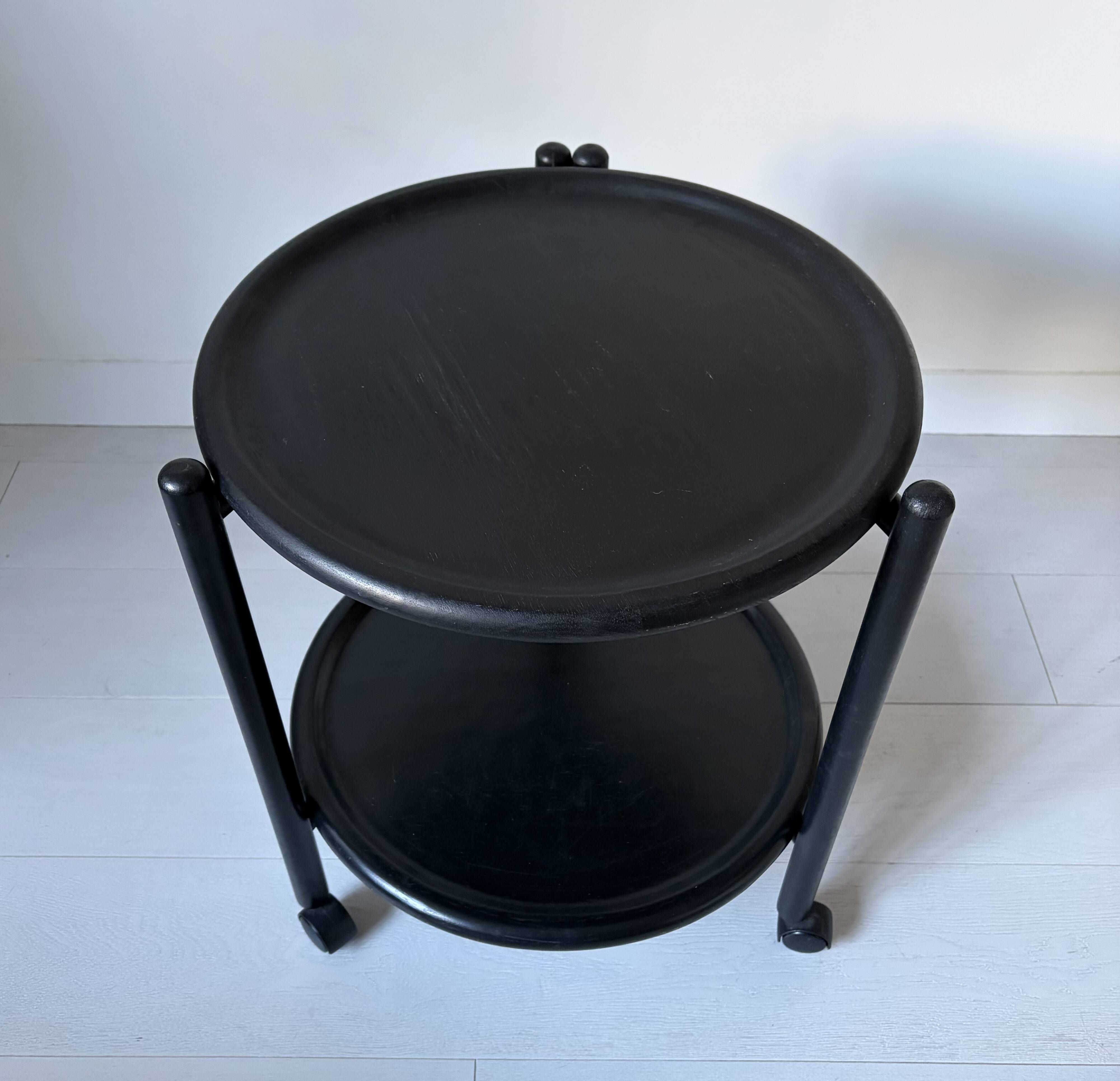 Bar cart from the 60s-70s in its factory black version, attributed to Jens Quistgaard.