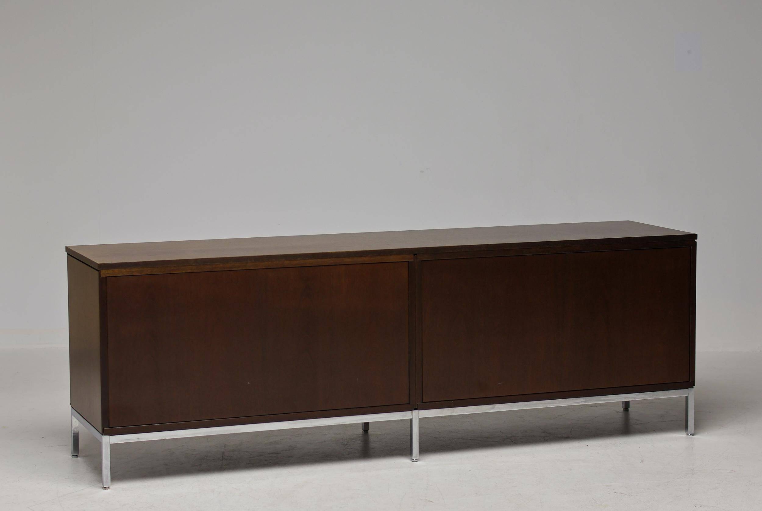 Sideboard in walnut by Florence Knoll Mid Century Modern Executive Boardroom Storage