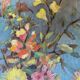 HSP painting "vase with bouquet of flowers" signed O. Olivier + frame