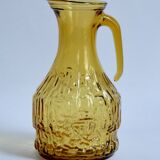 Vintage Amber Glass Orangeade Set - 1 Carafe + 4 Glasses - Made in Italy