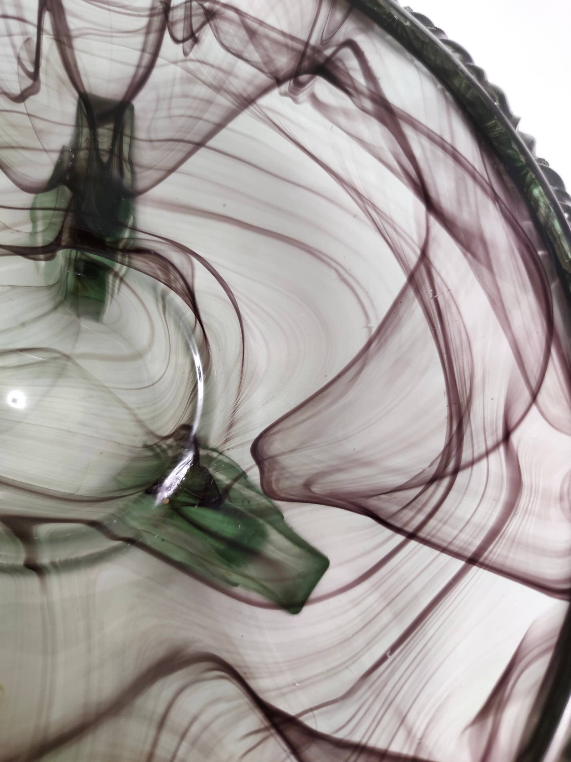 Topaz-Violet Cloud Glass Bowl or Centerpiece by Walther & Sohne, Germany