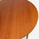 Round extendable dining table in teak – 1960s