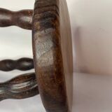 Brutalist wooden stool