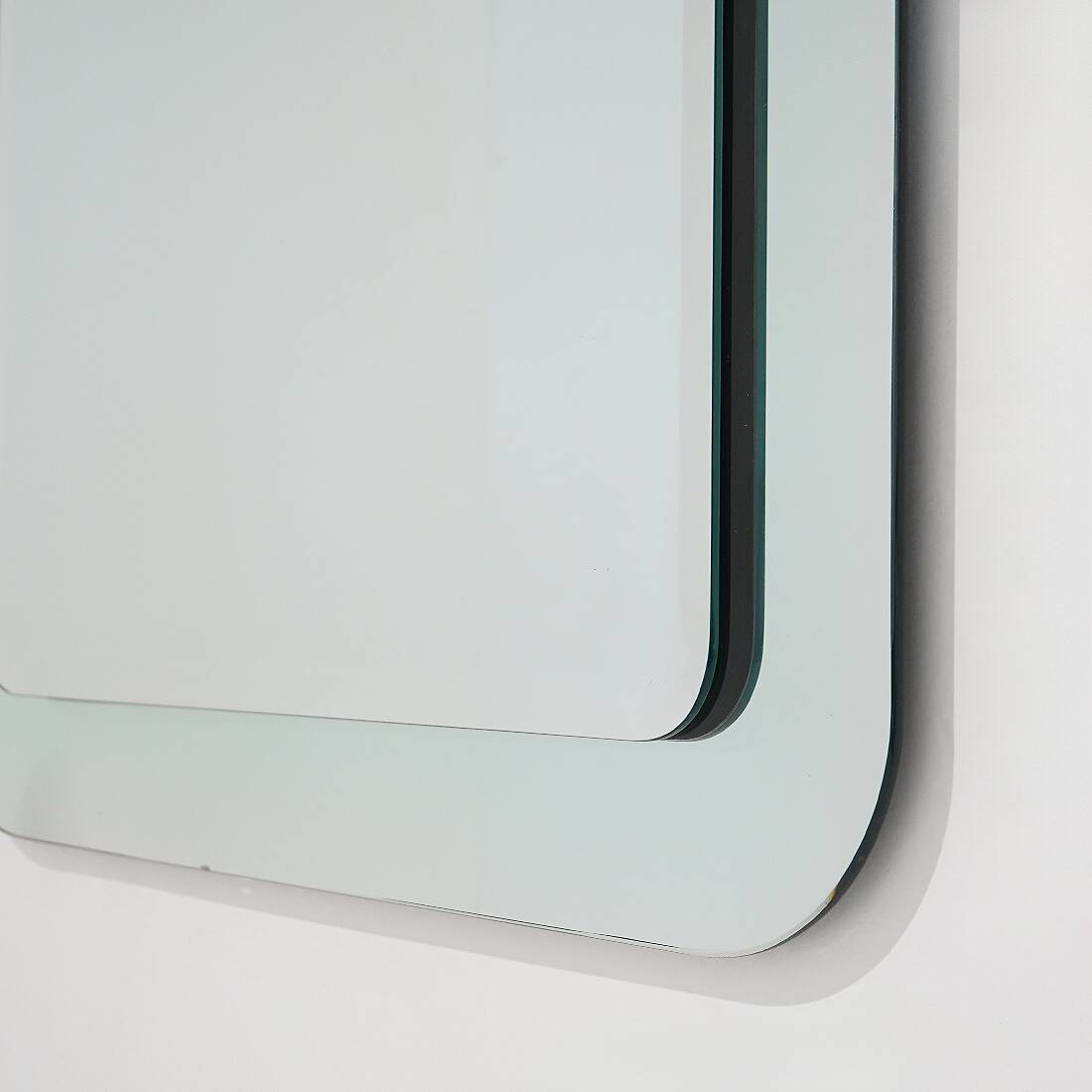 Square wall mirror with beveled edges, 1970s