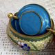 Enamelled brass ashtray