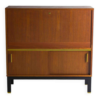 Vintage bar cabinet with brass details, Belgium 1960s