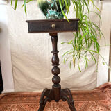 Old tripod side table with drawer