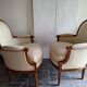 pair of Louis XVI style bergères armchairs