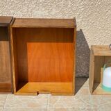 Vintage oak geometric drawer floor