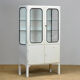 Glass & iron medical cabinet, 1970s