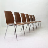 Set of 6 stacking chairs, 1960