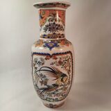 Jp derevia, ceramic vase with pheasants, signed at the bottom