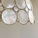 Suspension lampshade in mother-of-pearl 1950 vintage light fixture