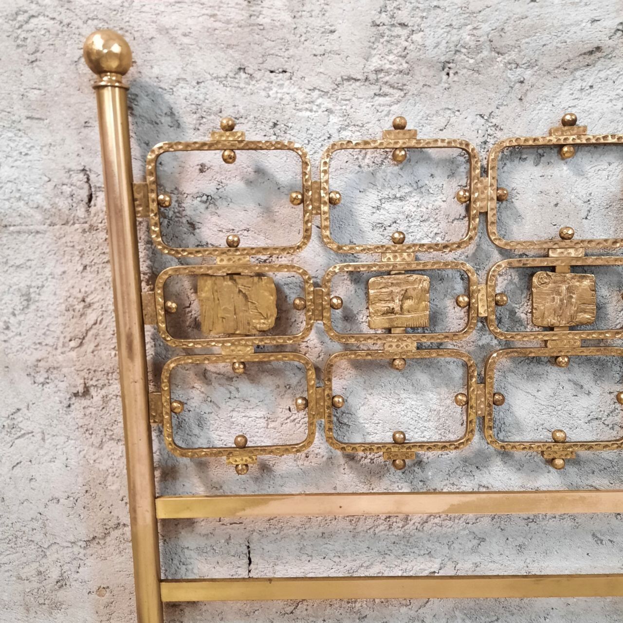 1960s / 70s bed design in gilded brass.